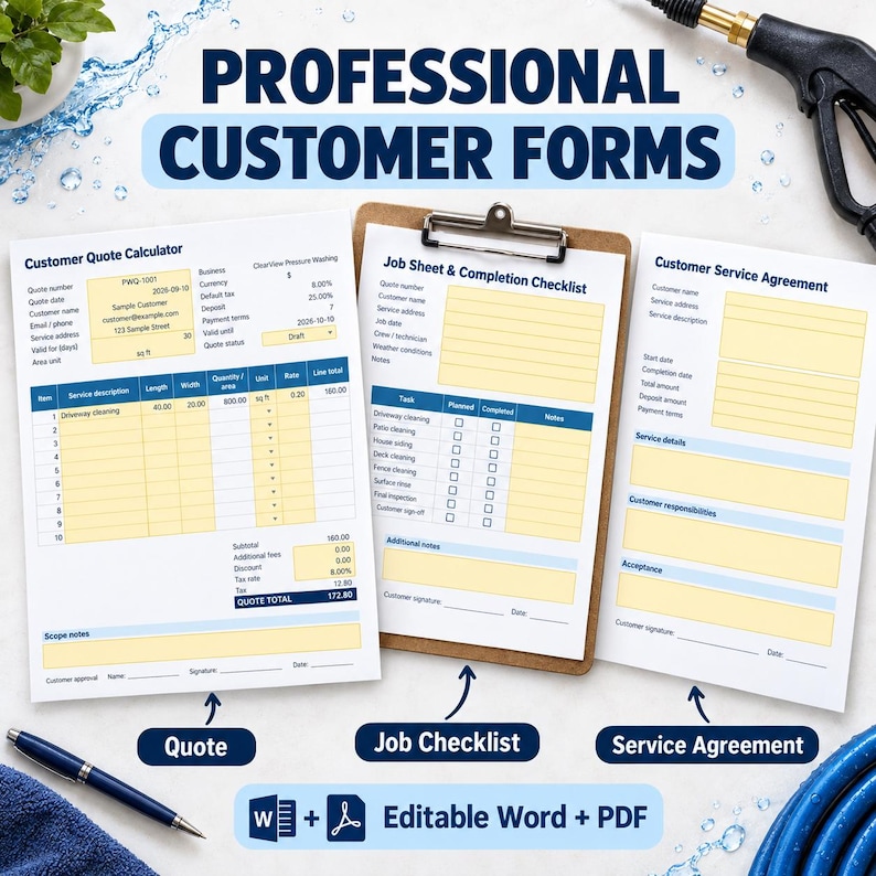 Editable customer forms