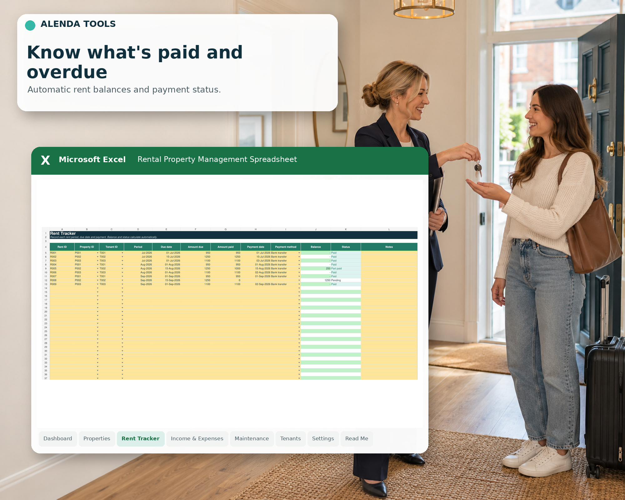 Rental property tracking preview