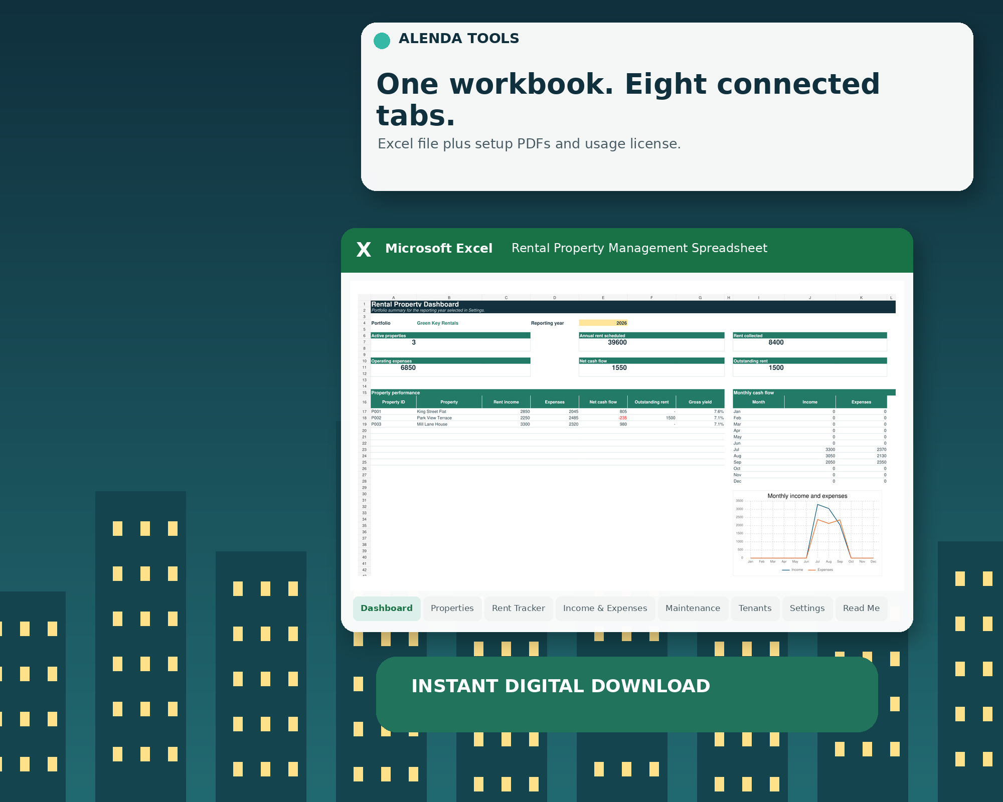 Rental property workbook details